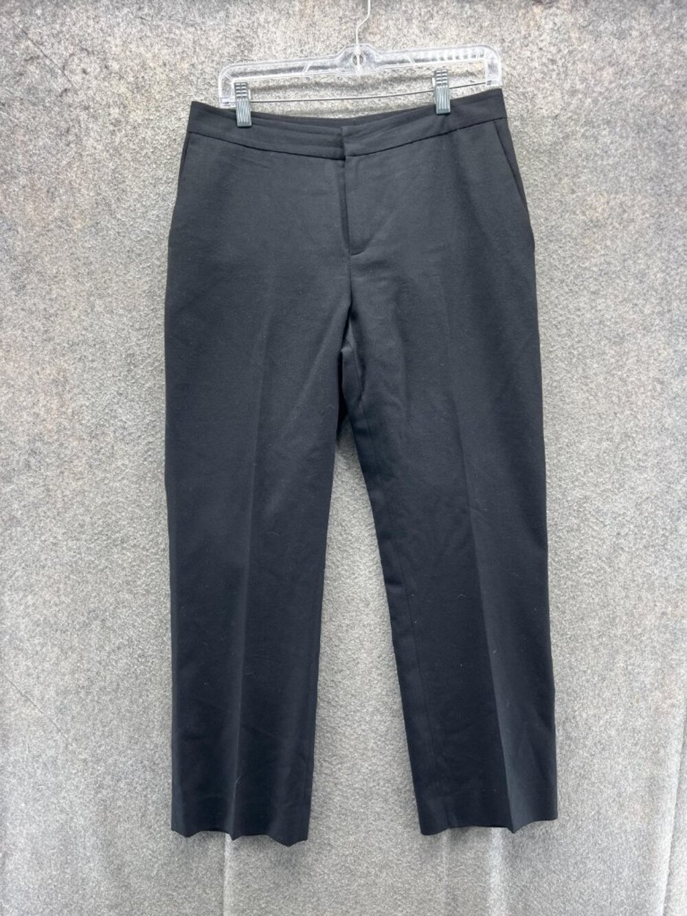 Lauren Ralph Lauren Pants Womens 10P Black Wool Twill Ankle Dress Lined Trousers